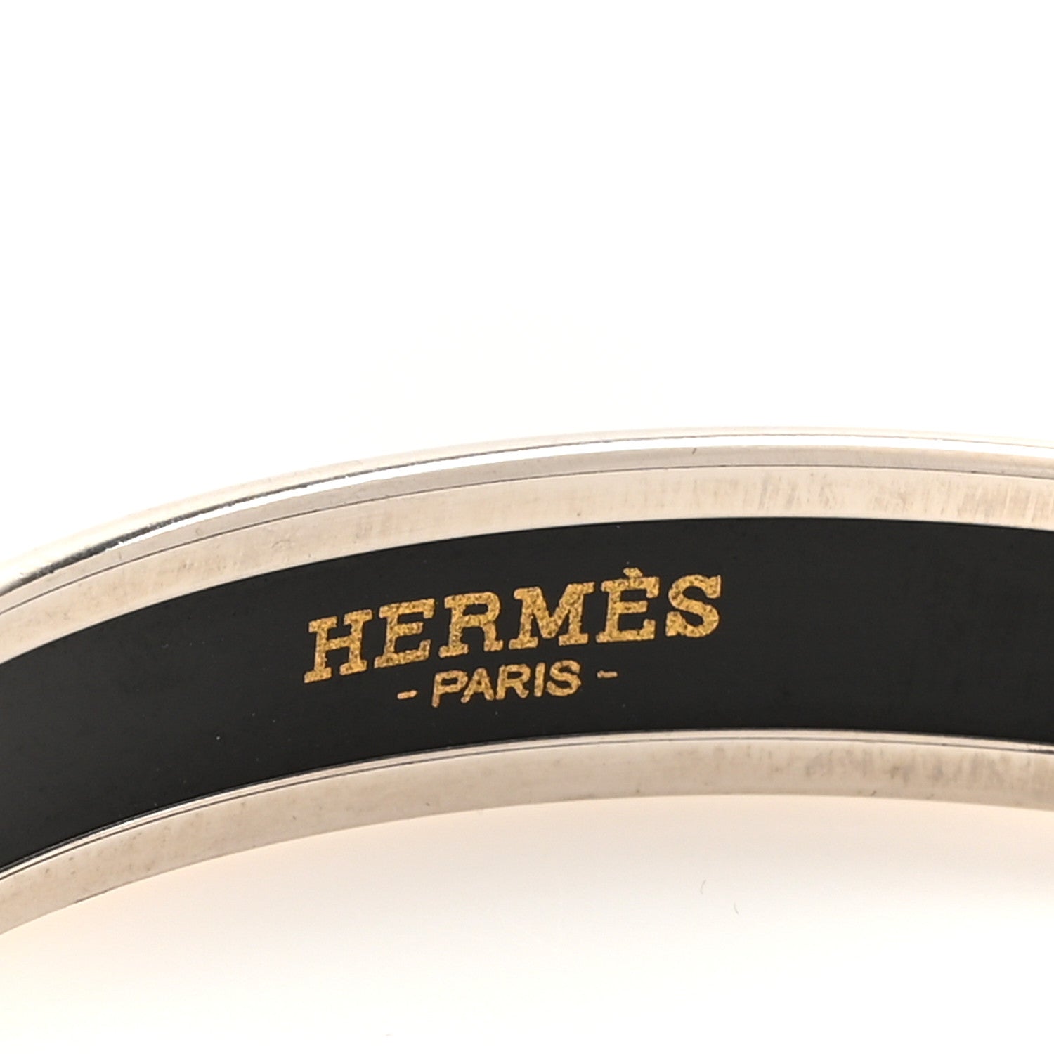 Enamel Printed Narrow L'Arrier Main Bracelet 65 Black White