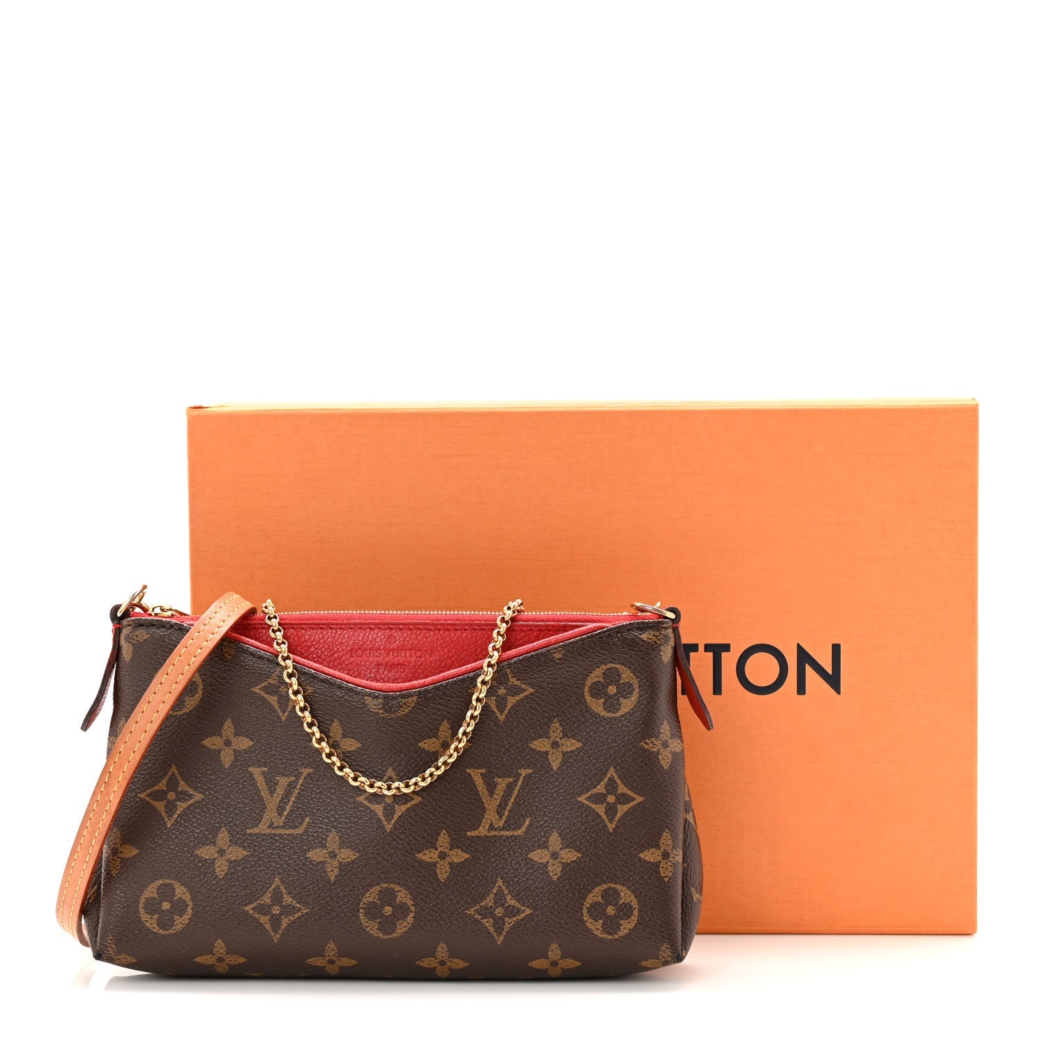 Monogram Pallas Clutch Cherry