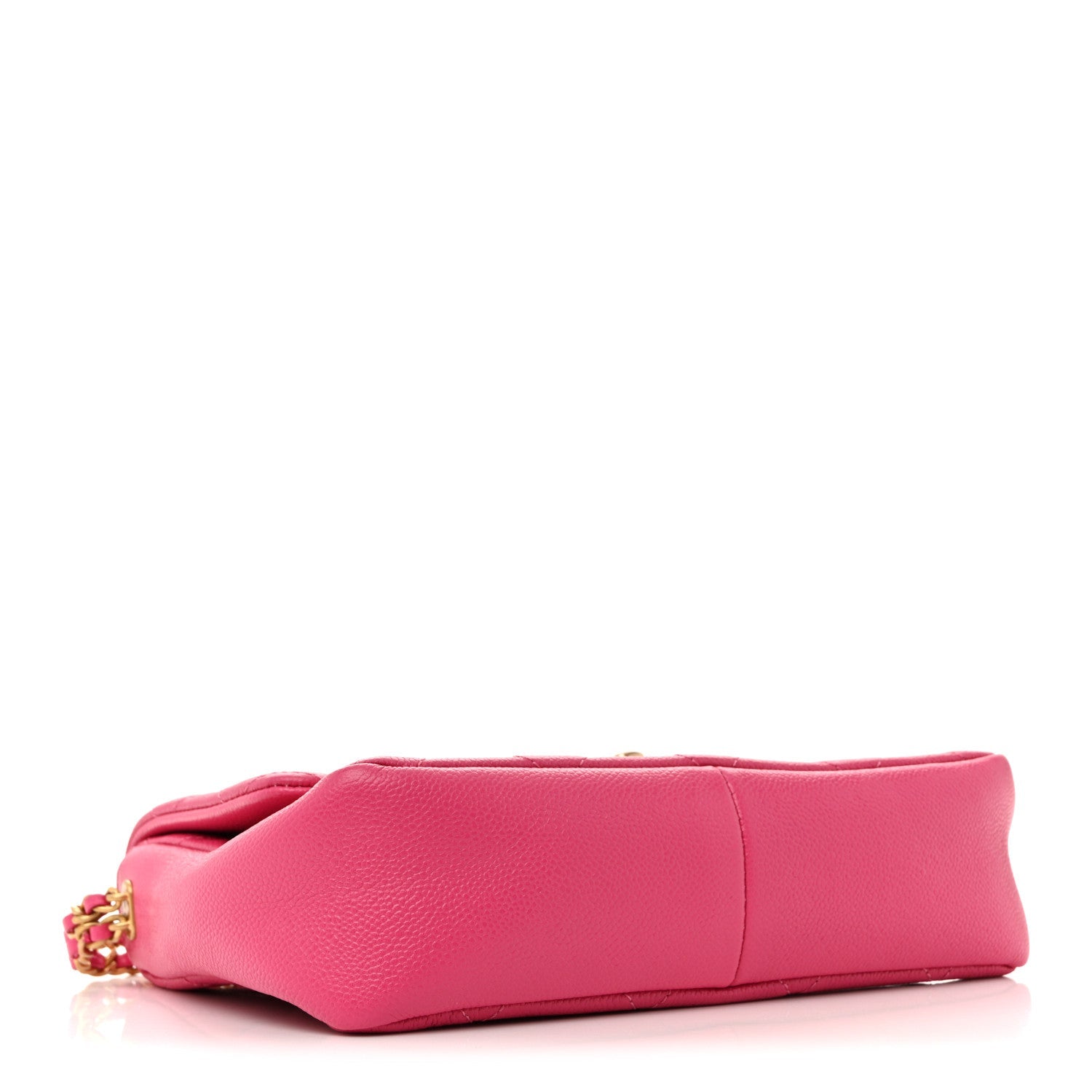 Shiny Caviar Quilted Small Chain Melody Flap Dark Pink