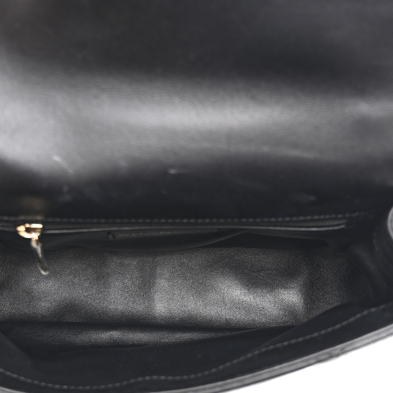 Lambskin Quilted Small Easy Carry Flap Black