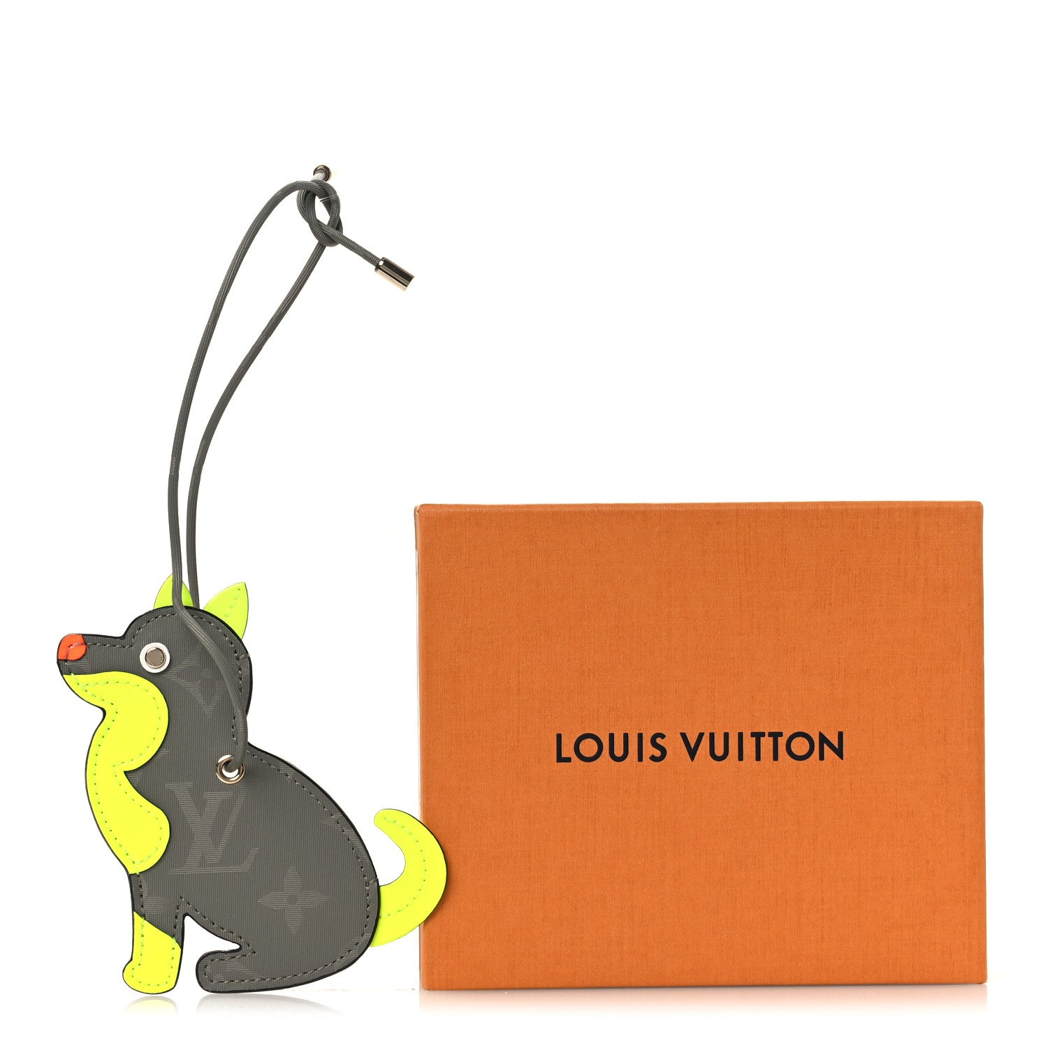 Monogram Titanium Dog Name Tag