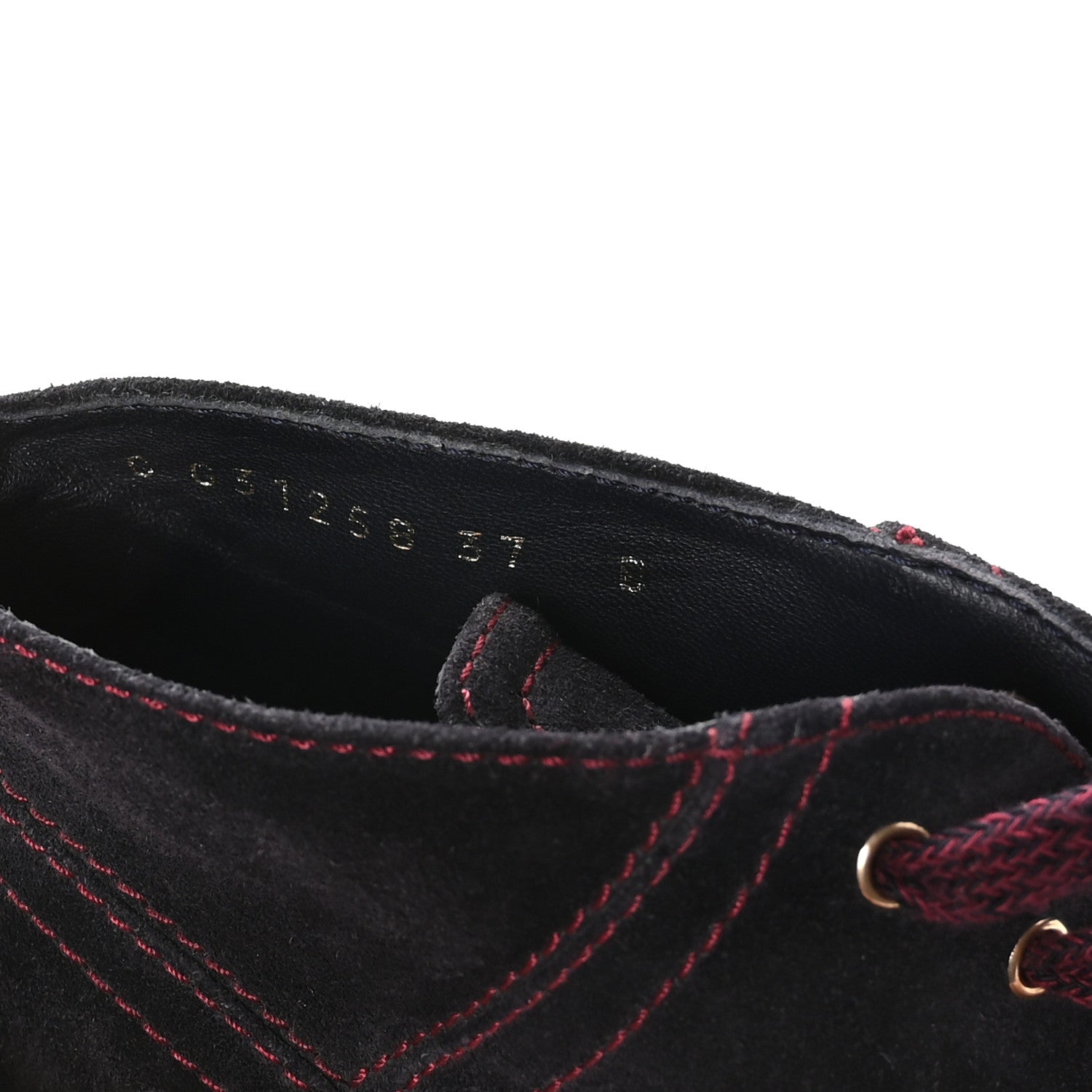 Suede Lace Up Wedge Booties 37 Dark Blue
