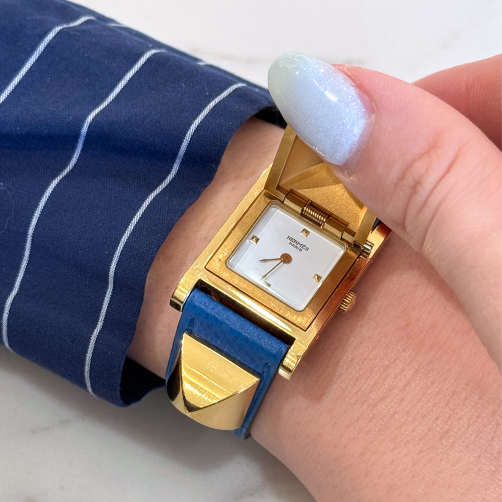 Hermes Blue Medor 23mm Watch