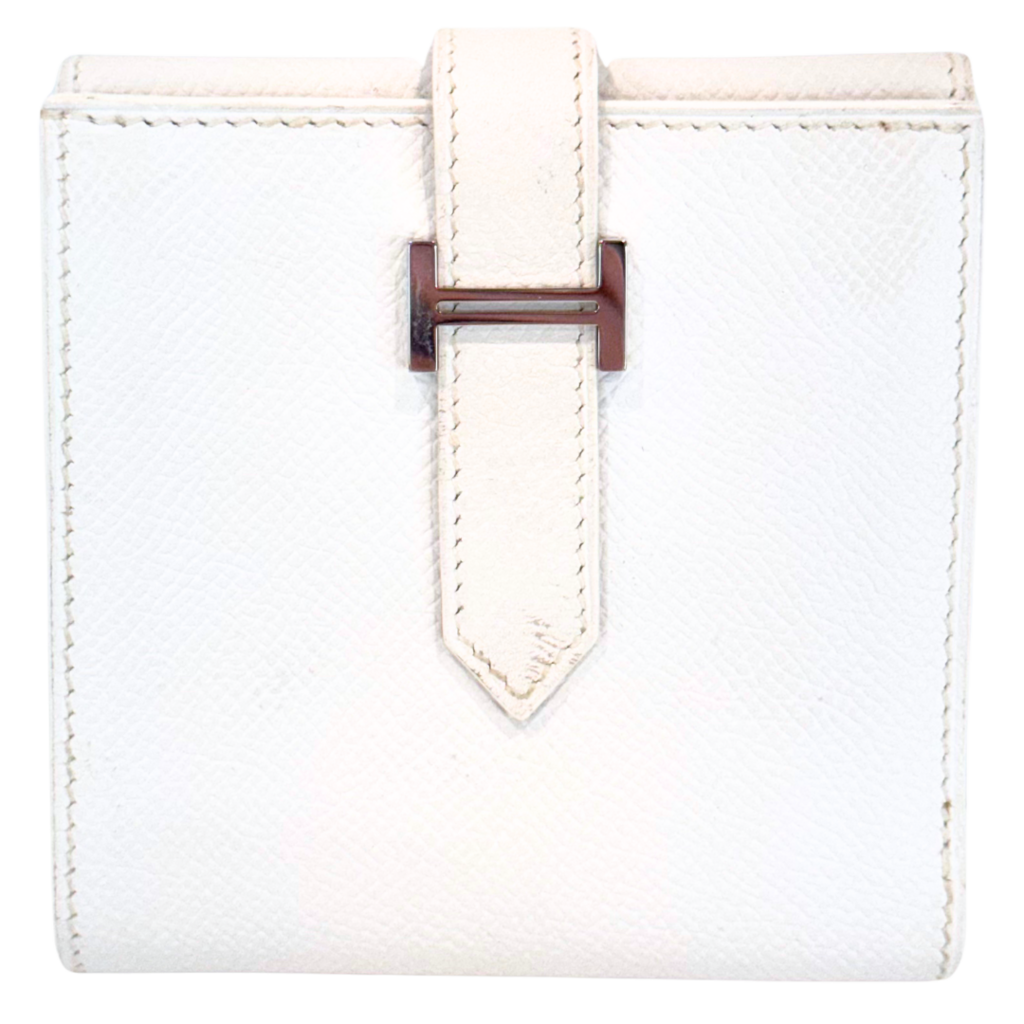 Hermès White Bearn Recto Verso Wallet