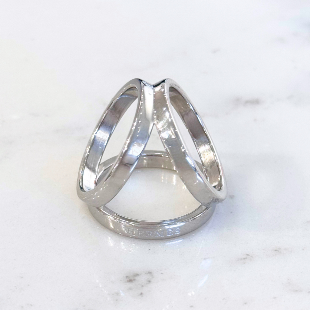 Hermès Silver Scarf Ring