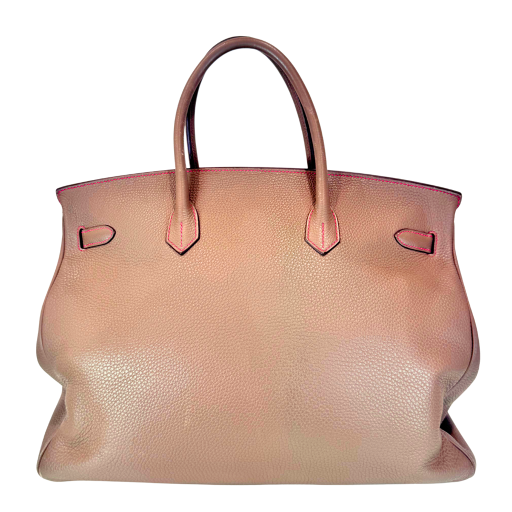 Hermès Birkin Etoupe Rouge Togo 40CM Gold HW (2012)