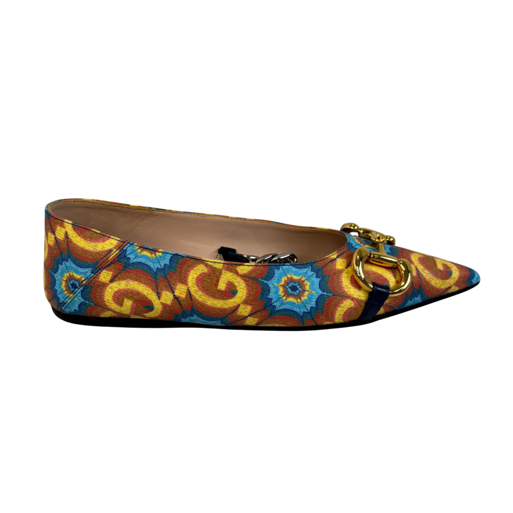 Multi Print Horsebit Mary Jane Flat, 34.5