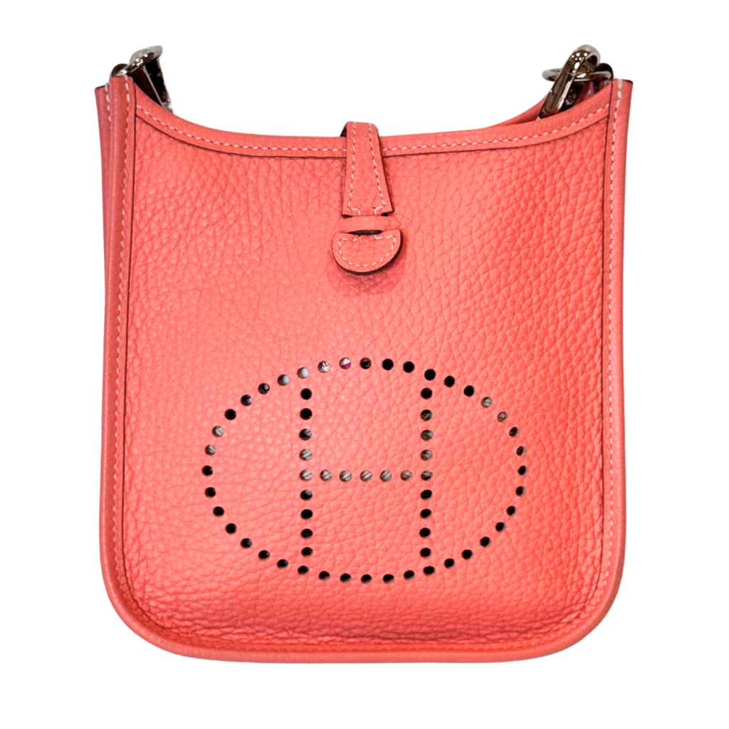 Hermès Evelyne Coral Pink Clemence TPM Palladium HW (2011)