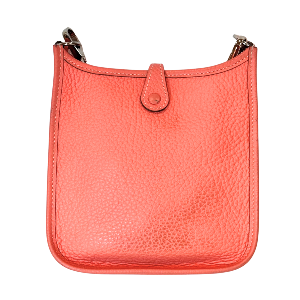Hermès Evelyne Coral Pink Clemence TPM Palladium HW (2011)