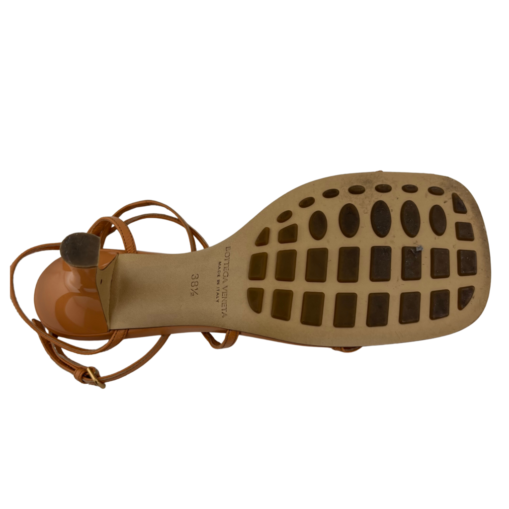 Tan Leather Heel Sandals