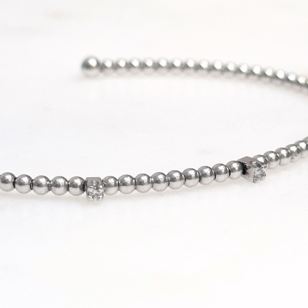 Buccellati-Like Bangle 18K White Gold