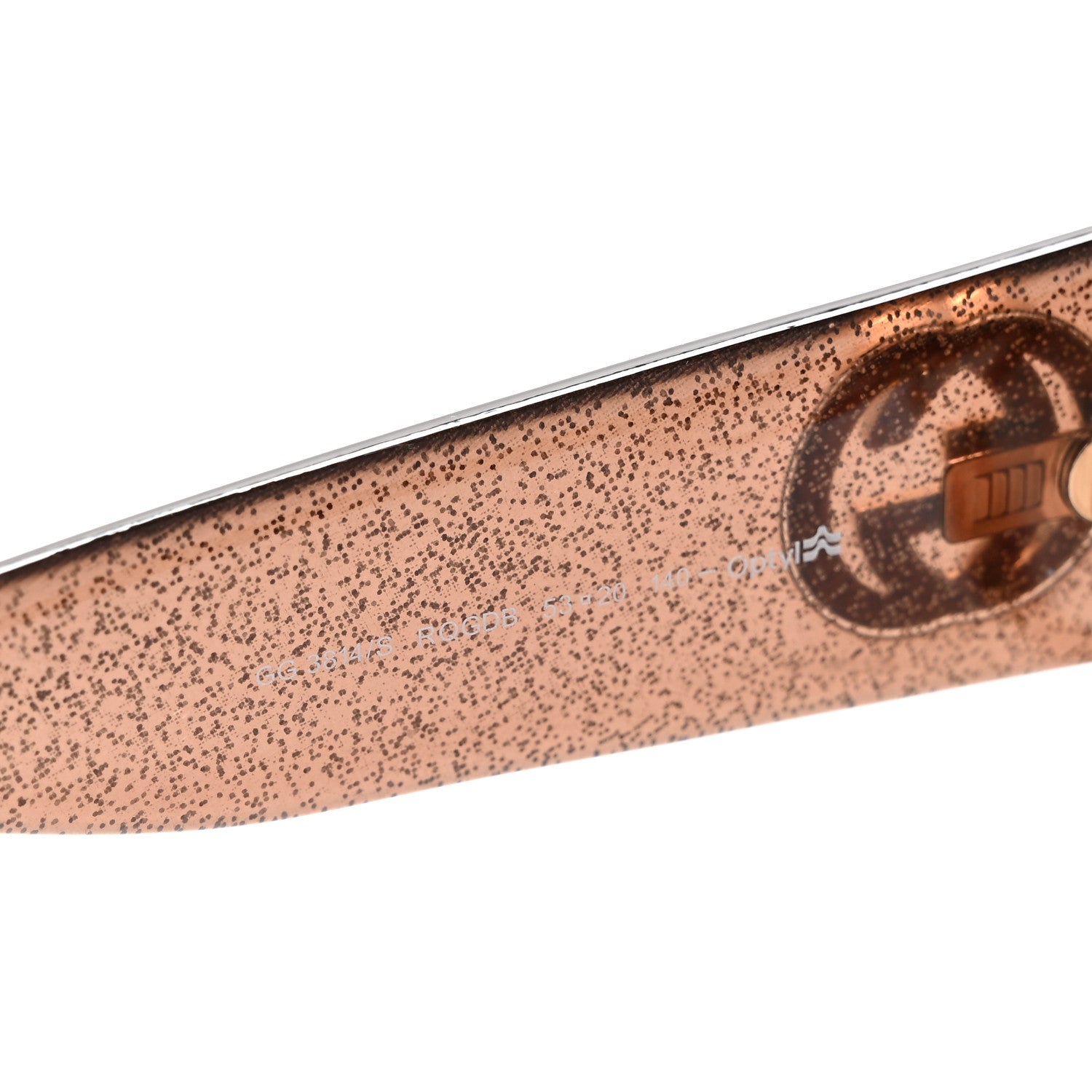 Glitter Acetate Square Frame Sunglasses GG3814S Brown