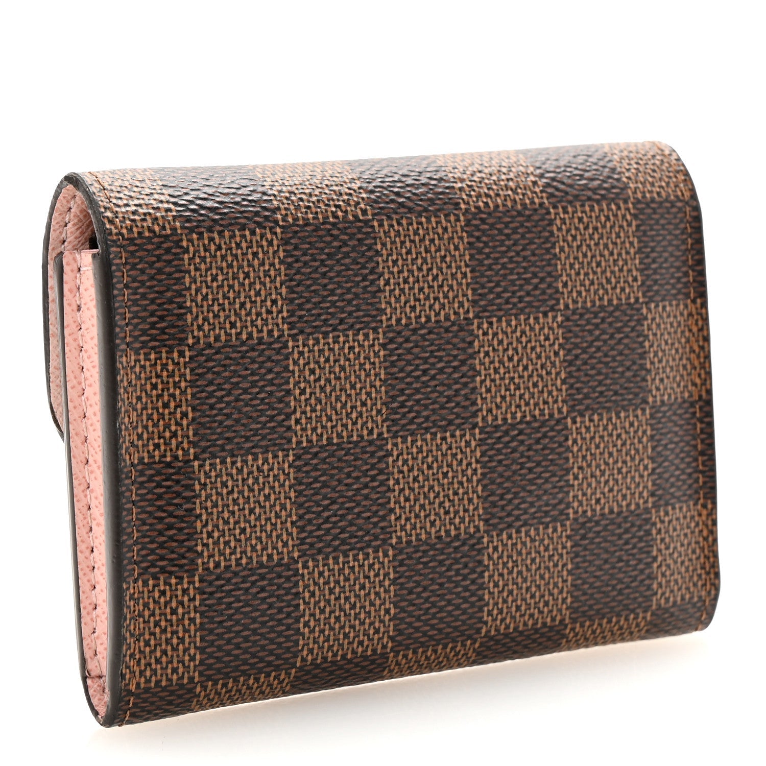 Damier Ebene Rosalie Coin Purse Rose Ballerine