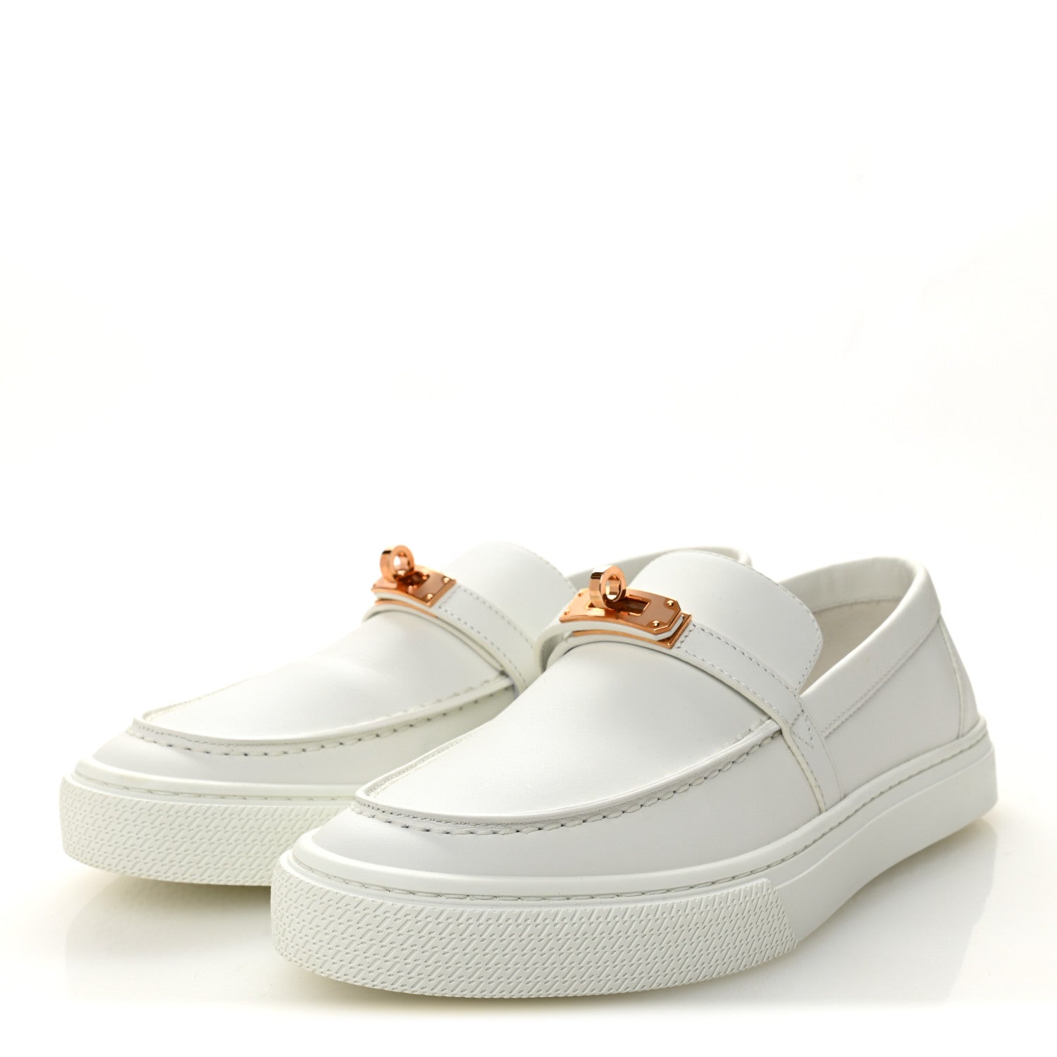 Calfskin Game Slip On Sneakers 39 White