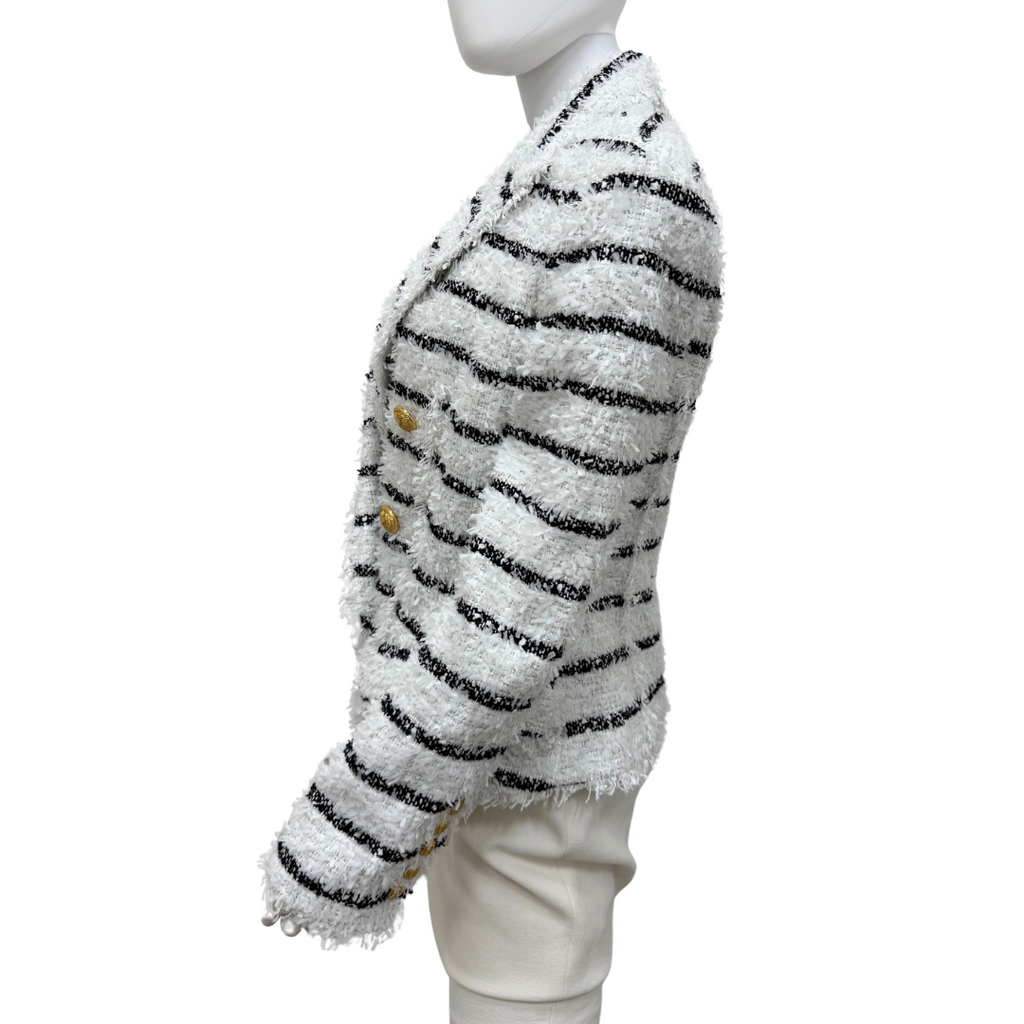 Balmain Stripe Tweed Blazer F/W22, 44 (NWT)