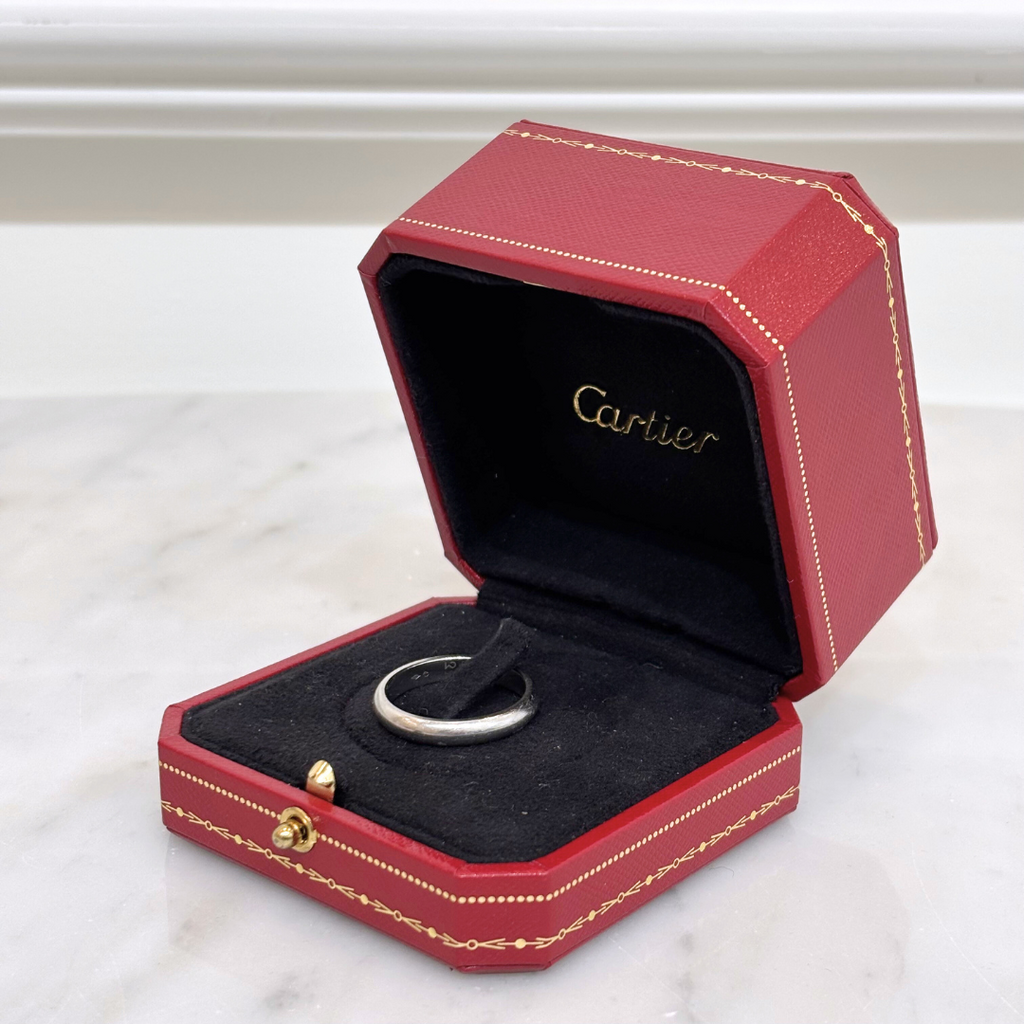 Cartier White Gold Men's Ring, 10 3/4