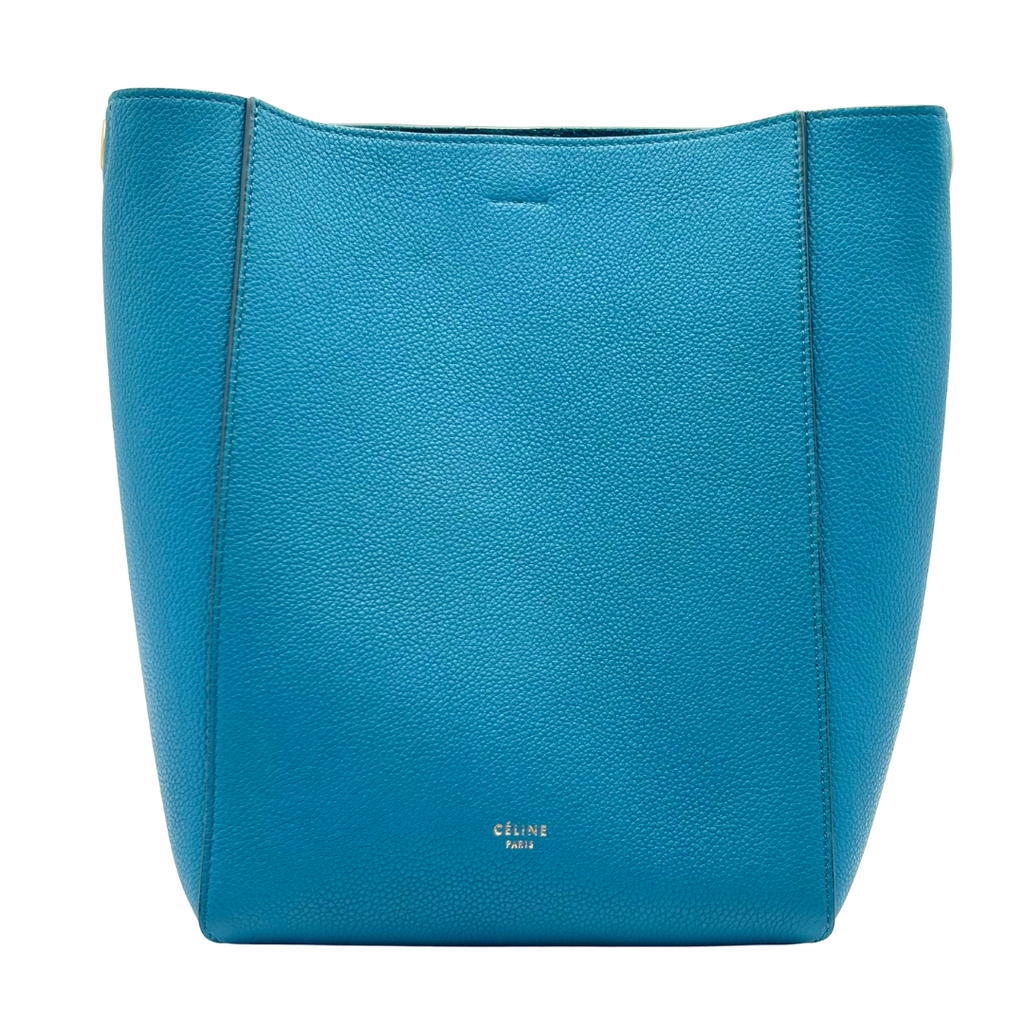 Celine Blue Leather Sangle Bag