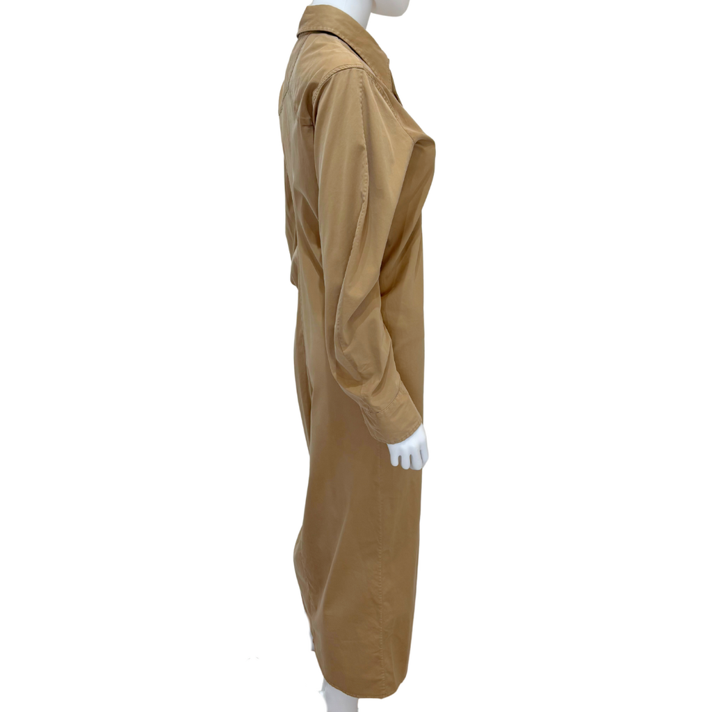 Bottega Veneta Brown Washed Cotton Dress, 36