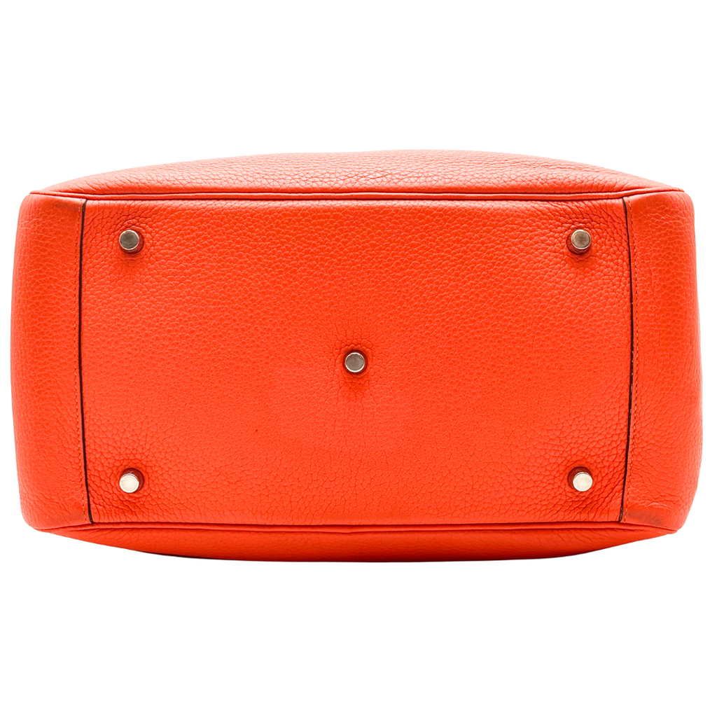 Hermès Lindy Orange Togo 32CM Palladium HW