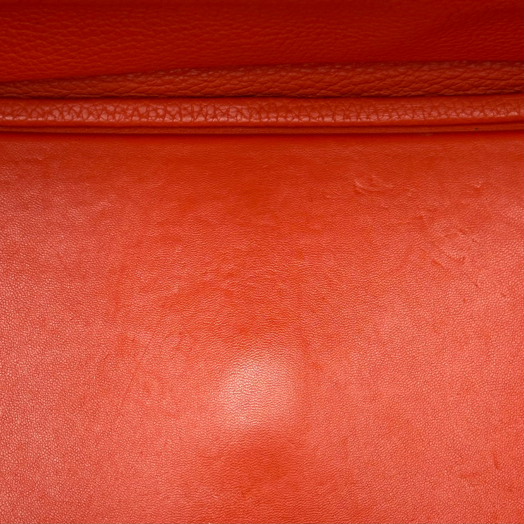 Hermès Lindy Orange Togo 32CM Palladium HW