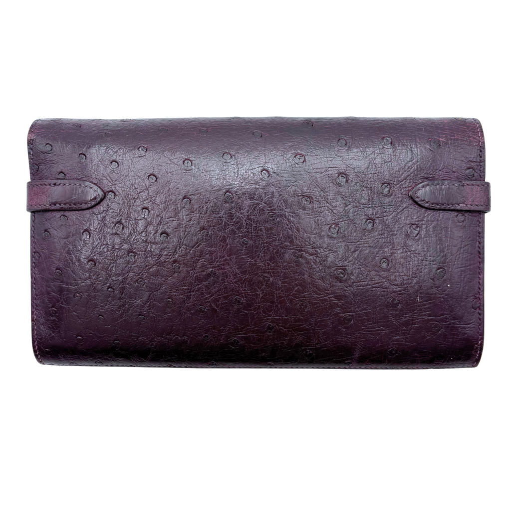 Hermès Kelly Purple Ostrich Wallet