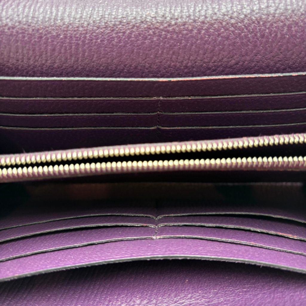 Hermès Kelly Purple Ostrich Wallet