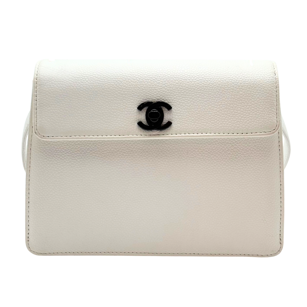 Chanel White Mini Kelly Top Handle Bag