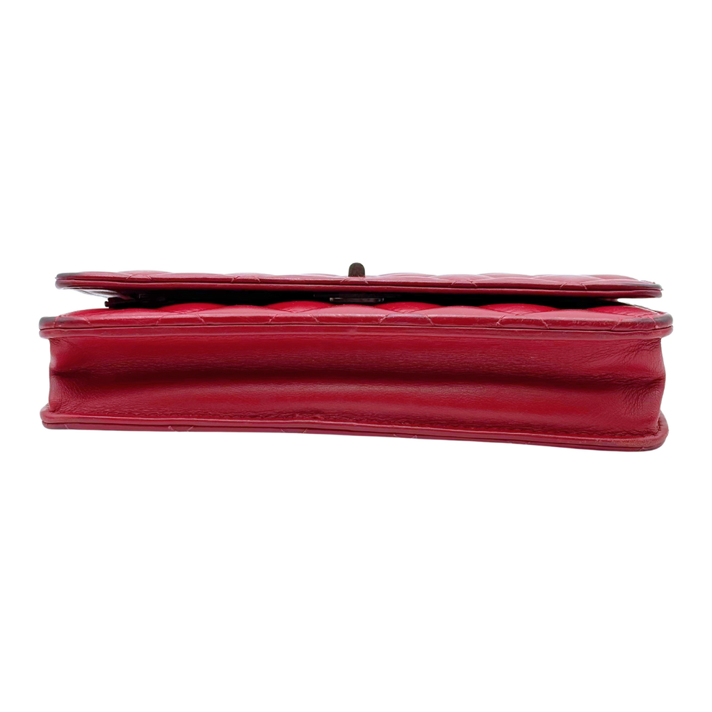Chanel Red Quilted Leather Reissue WOC