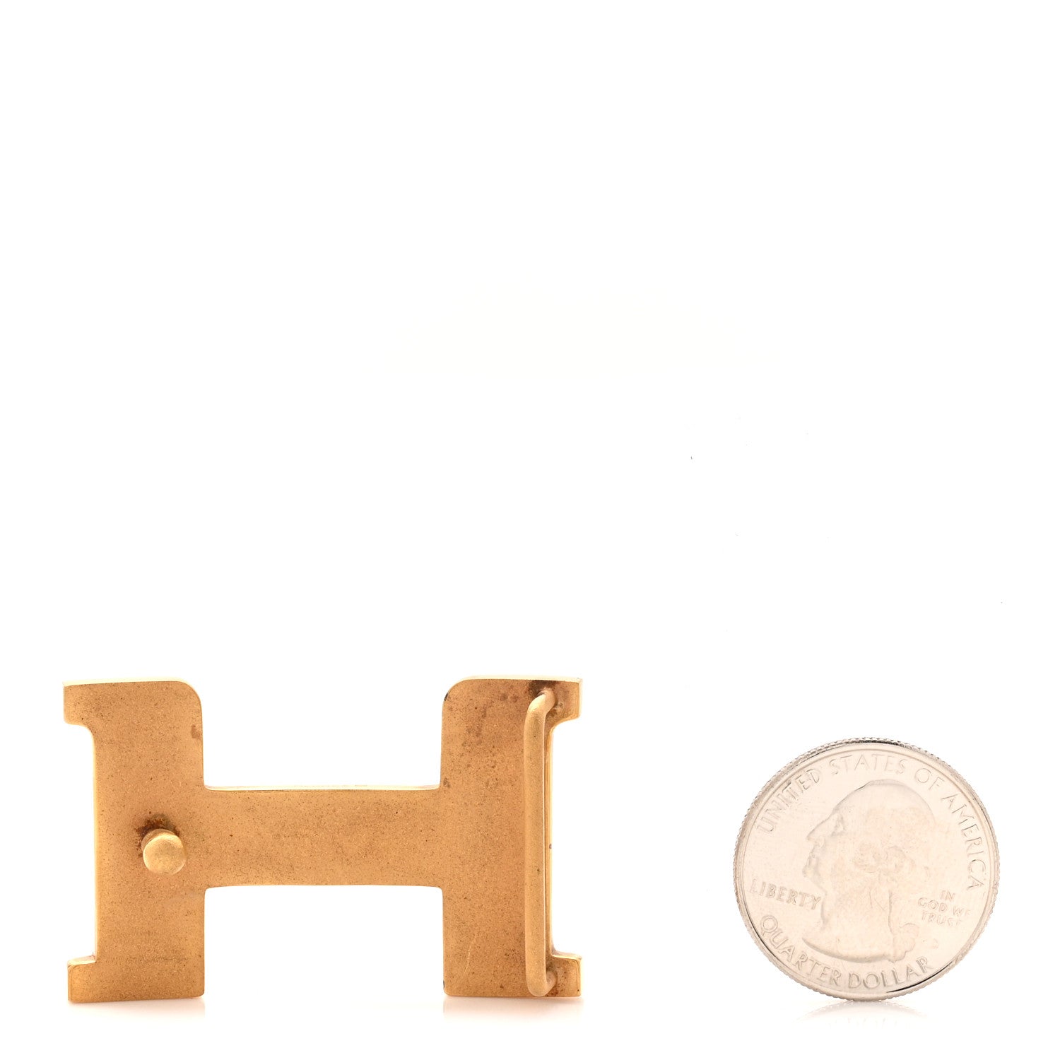 Polished 24mm Constance H Belt Buckle Gold