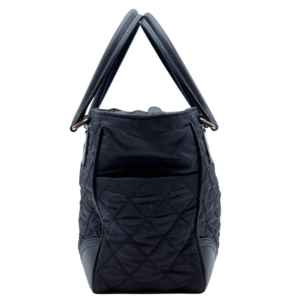 Chanel Black Quilted Paris New York Line Bag