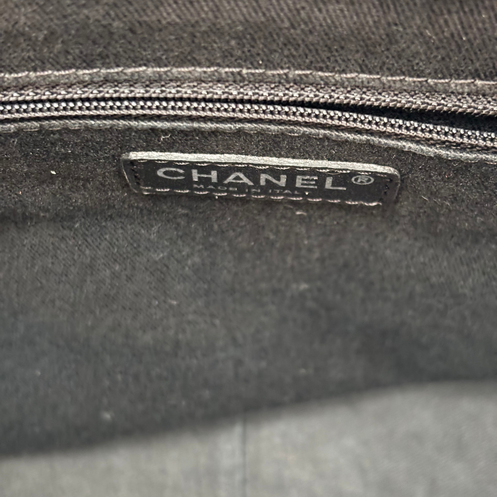 Chanel Black Quilted Paris New York Line Bag