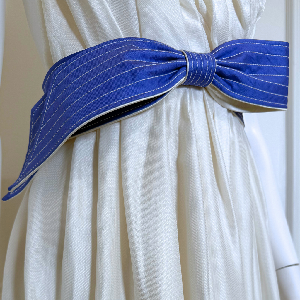 2006 Cream Silk & Cotton Pleated Mini Dress