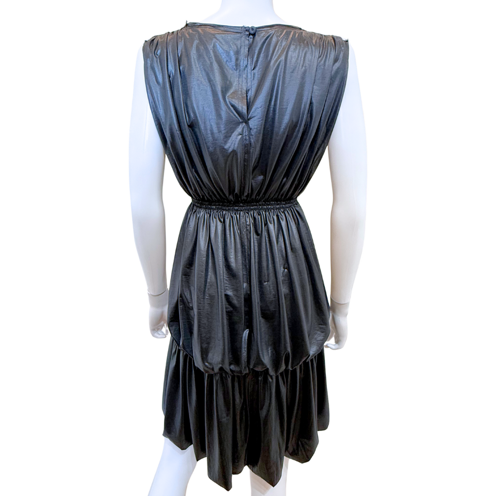 Fendi Black Bateau Neck Coated Mini Dress, 42 (2000s) (RARE)