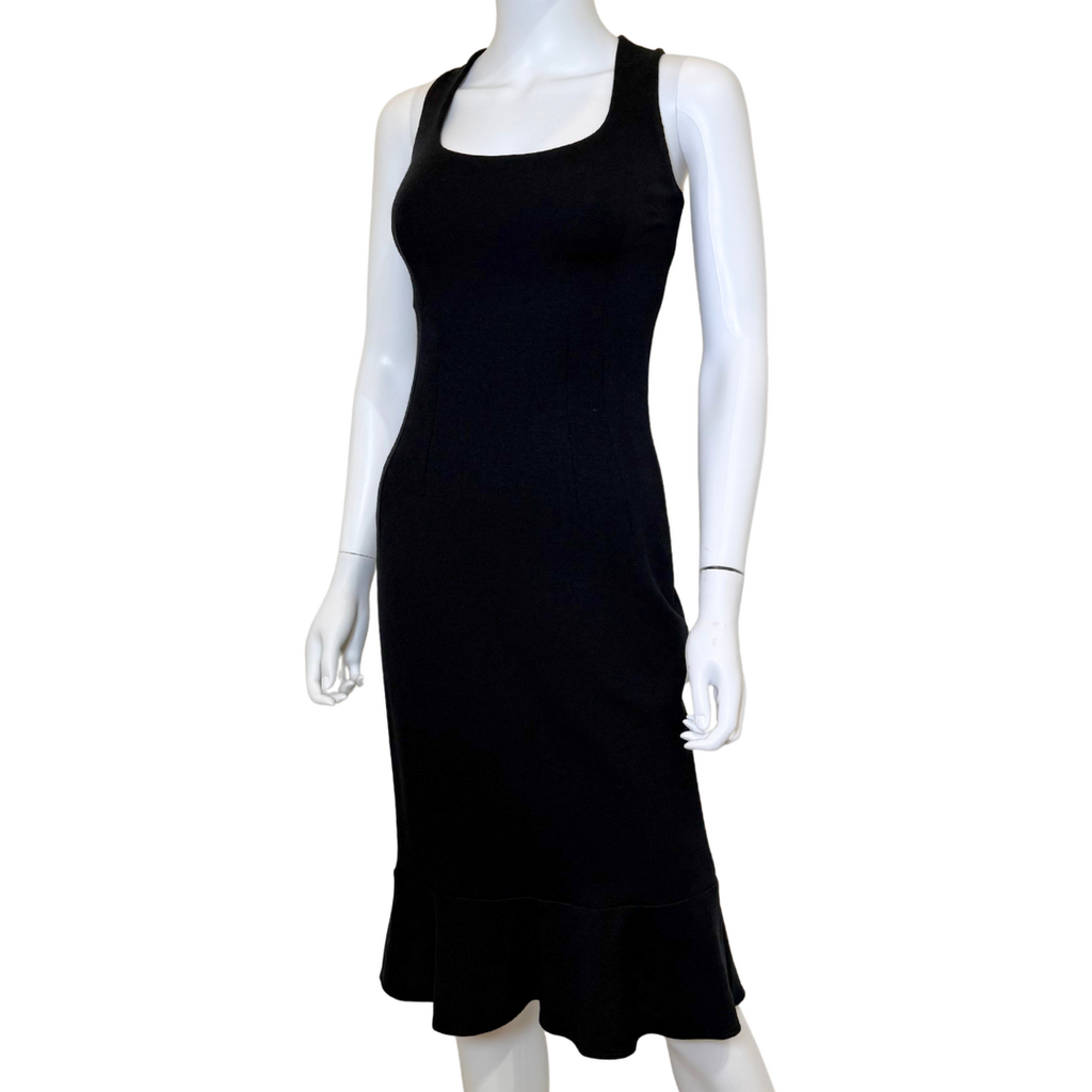Dolce & Gabbana Black Jersey Knit Midi Dress, 44 (1990-2000s)