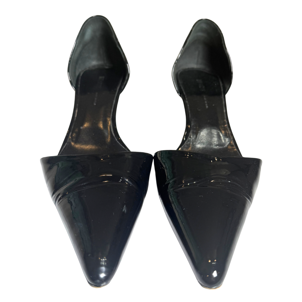 Khaite Black Patent Kitten Heel Shoe, 36