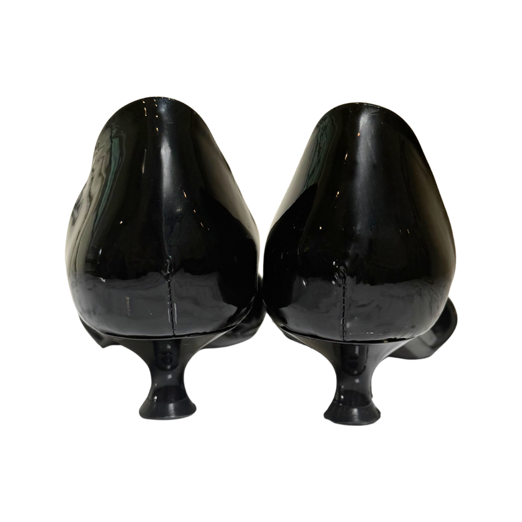 Khaite Black Patent Kitten Heel Shoe, 36