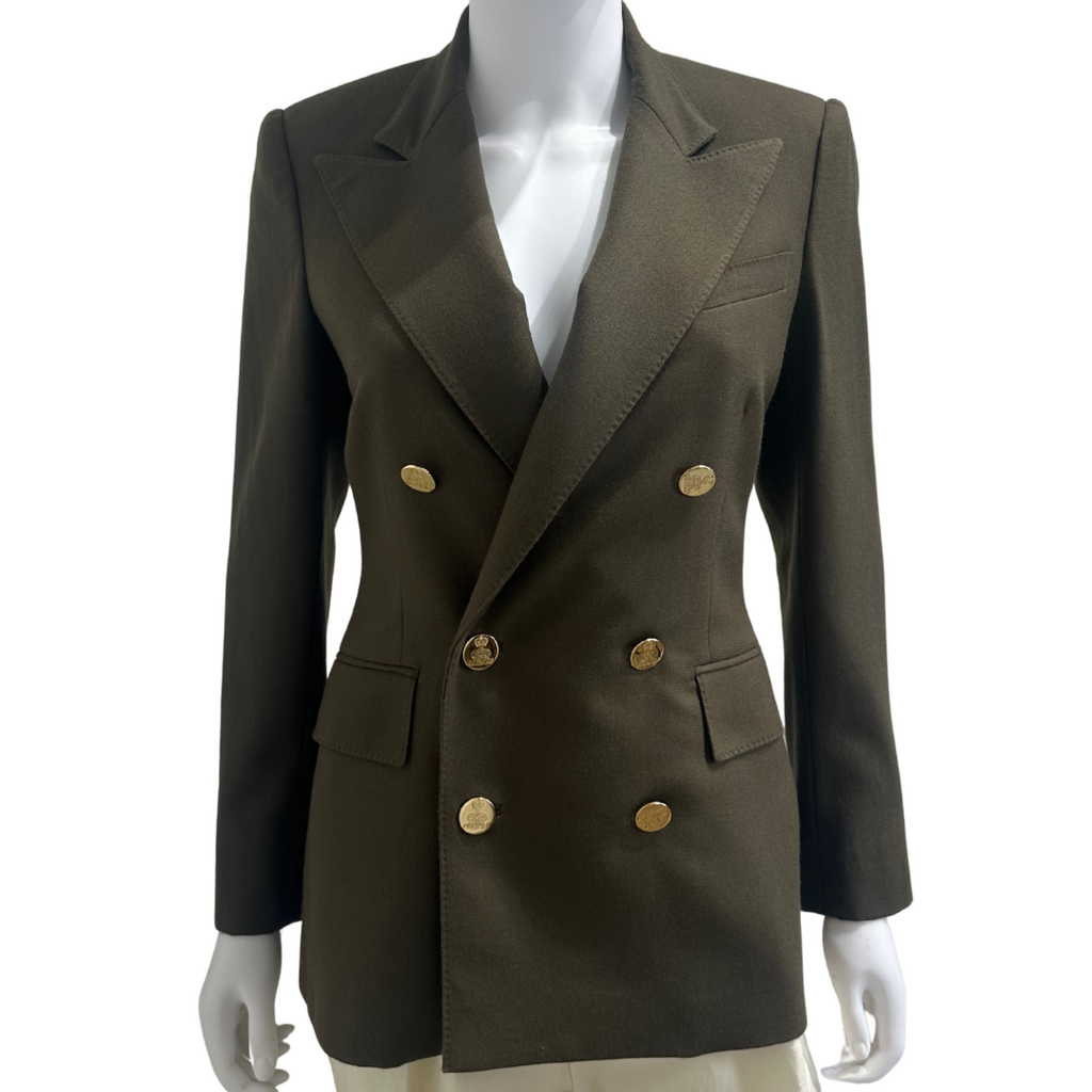 Olive Cashmere Blazer