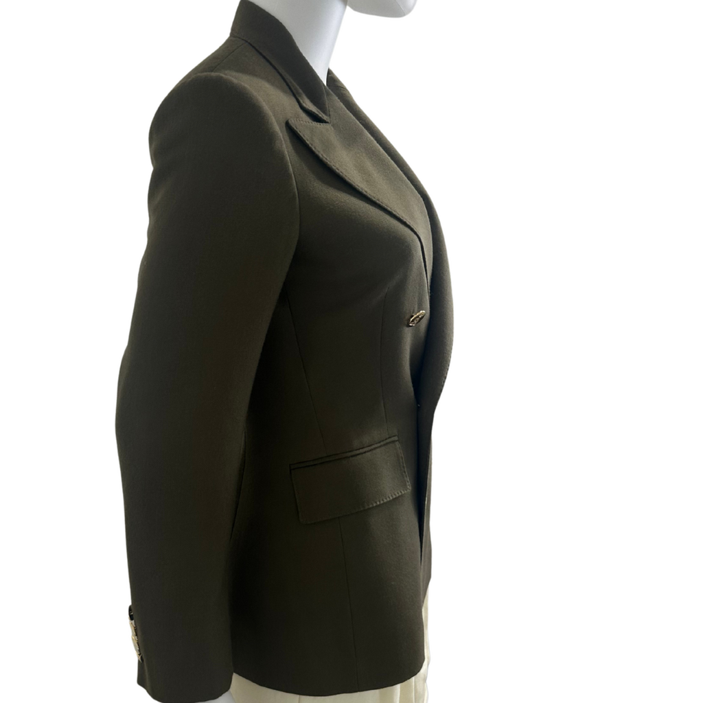 Olive Cashmere Blazer