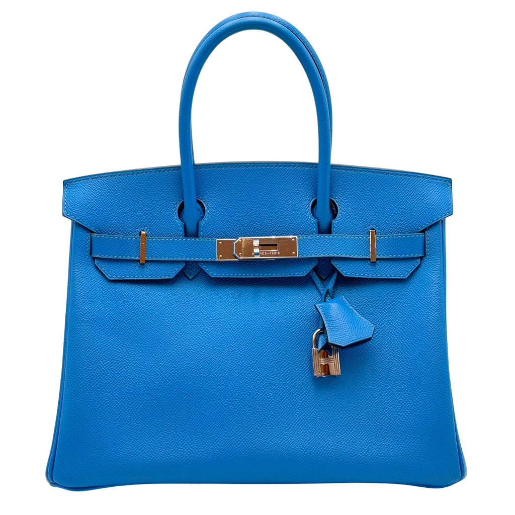 Hermès Birkin Blue France 30CM Palladium HW (2002)