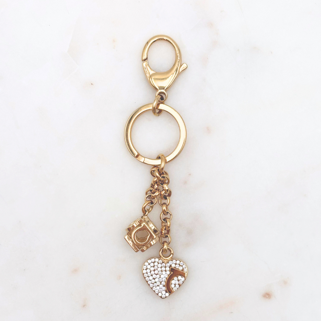 Ferragamo Gold Heart Bag Charm