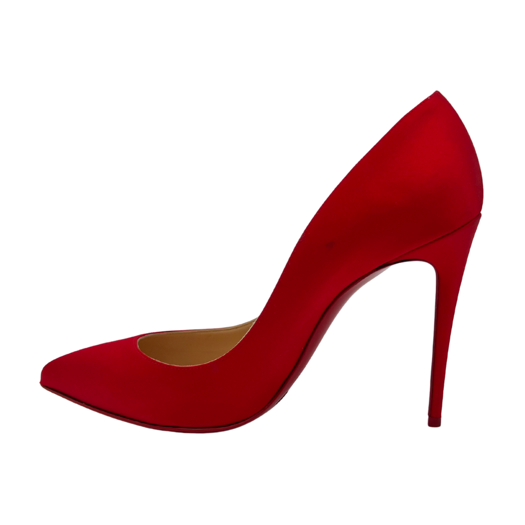 Red Satin Pumps