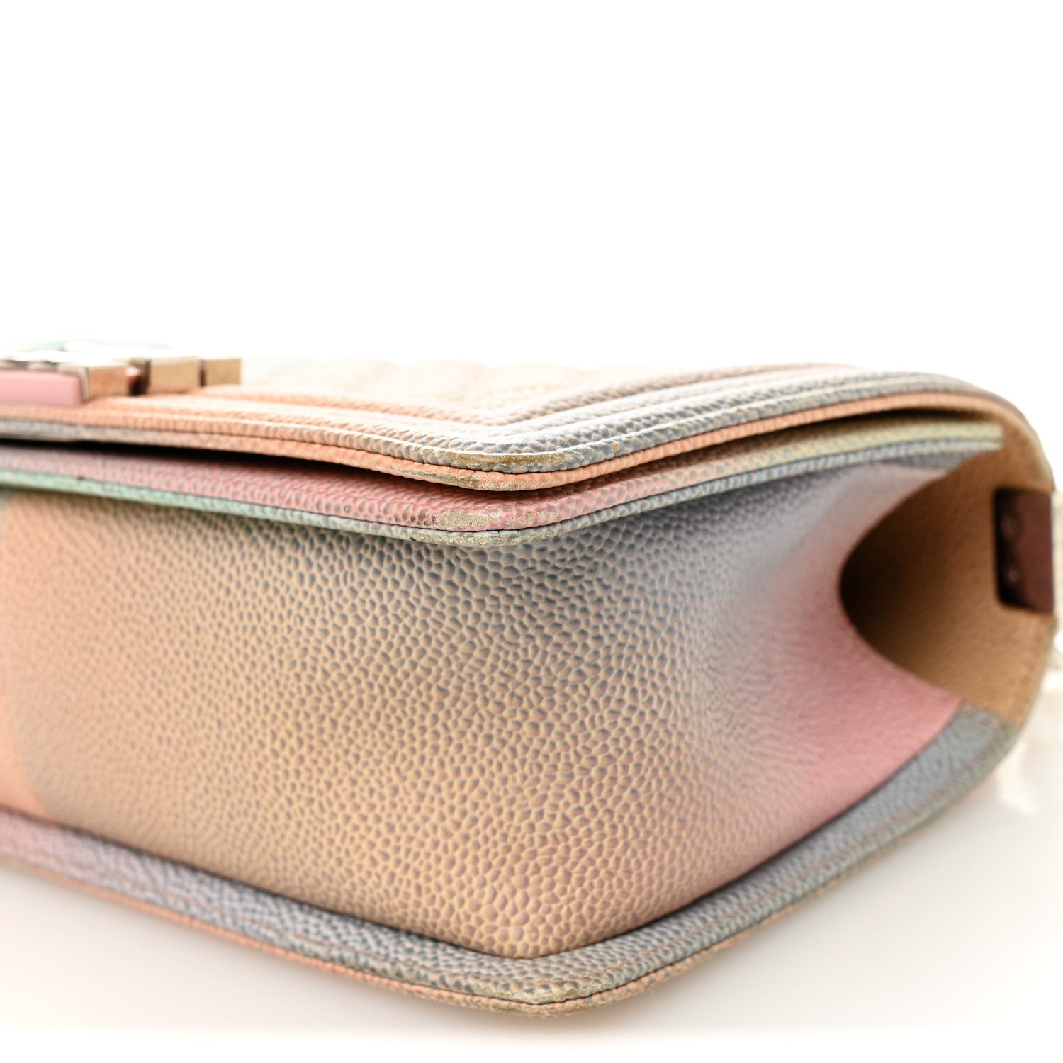 Caviar Quilted Medium Cuba Rainbow Boy Flap Pink Multicolor