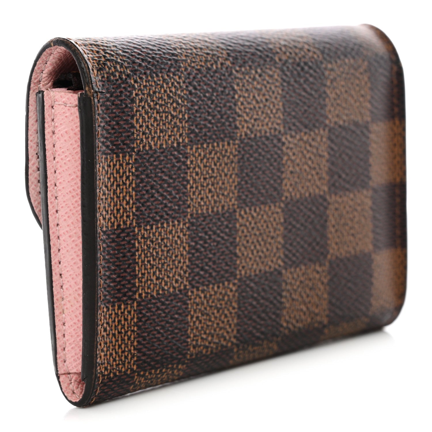 Damier Ebene Rosalie Coin Purse Rose Ballerine