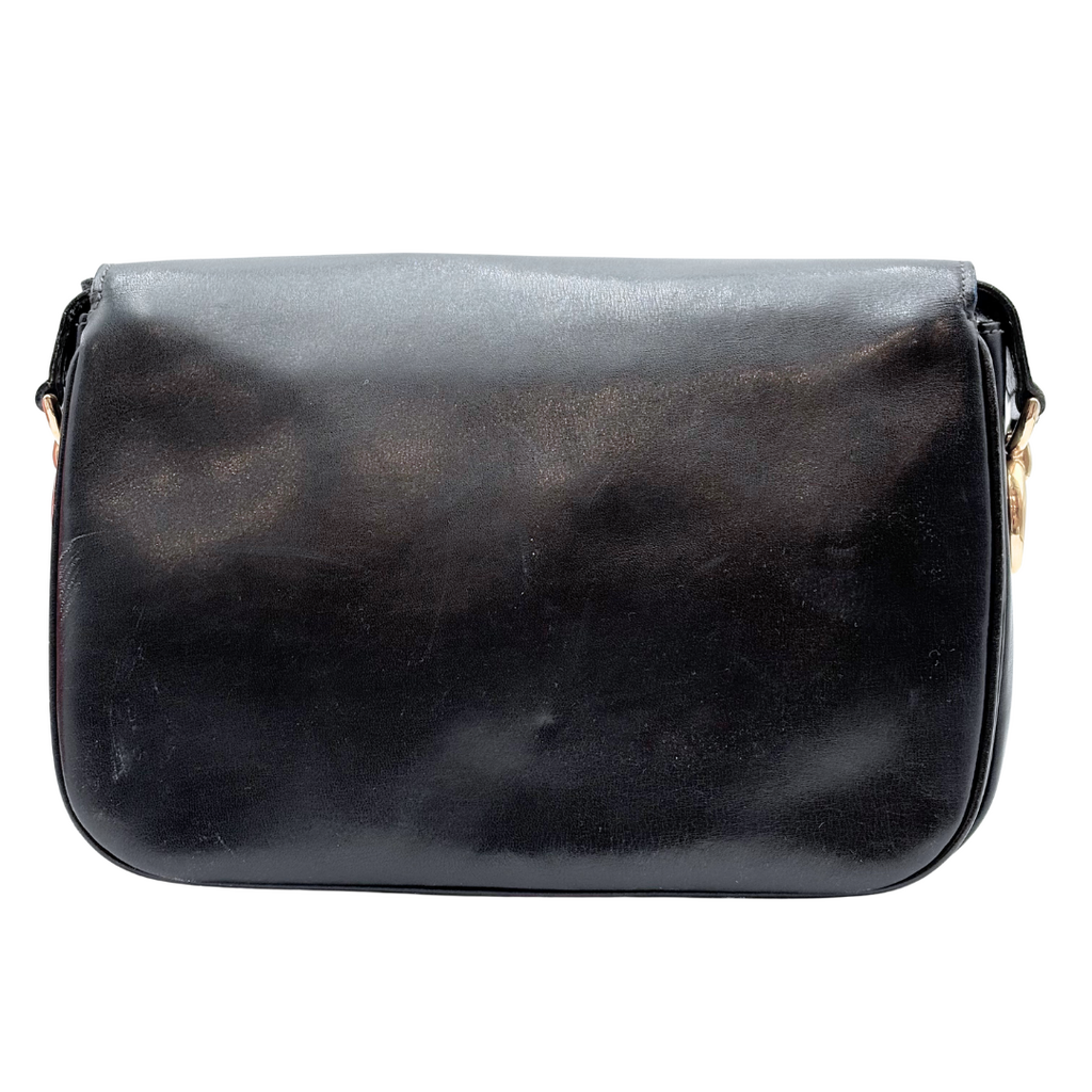 Celine Black Leather Shoulder Bag