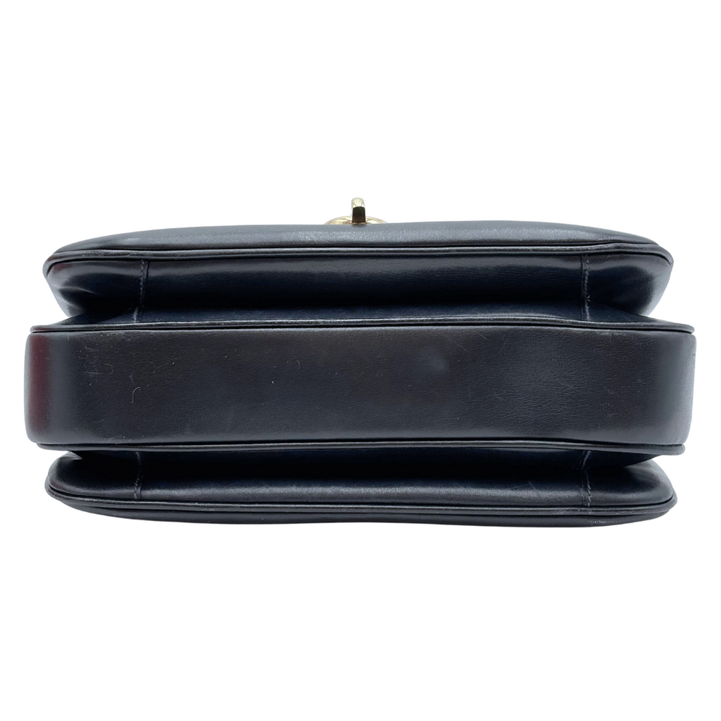 Celine Black Leather Shoulder Bag