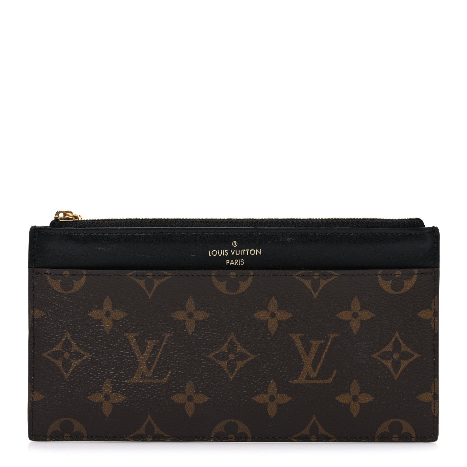 Monogram Slim Purse Black