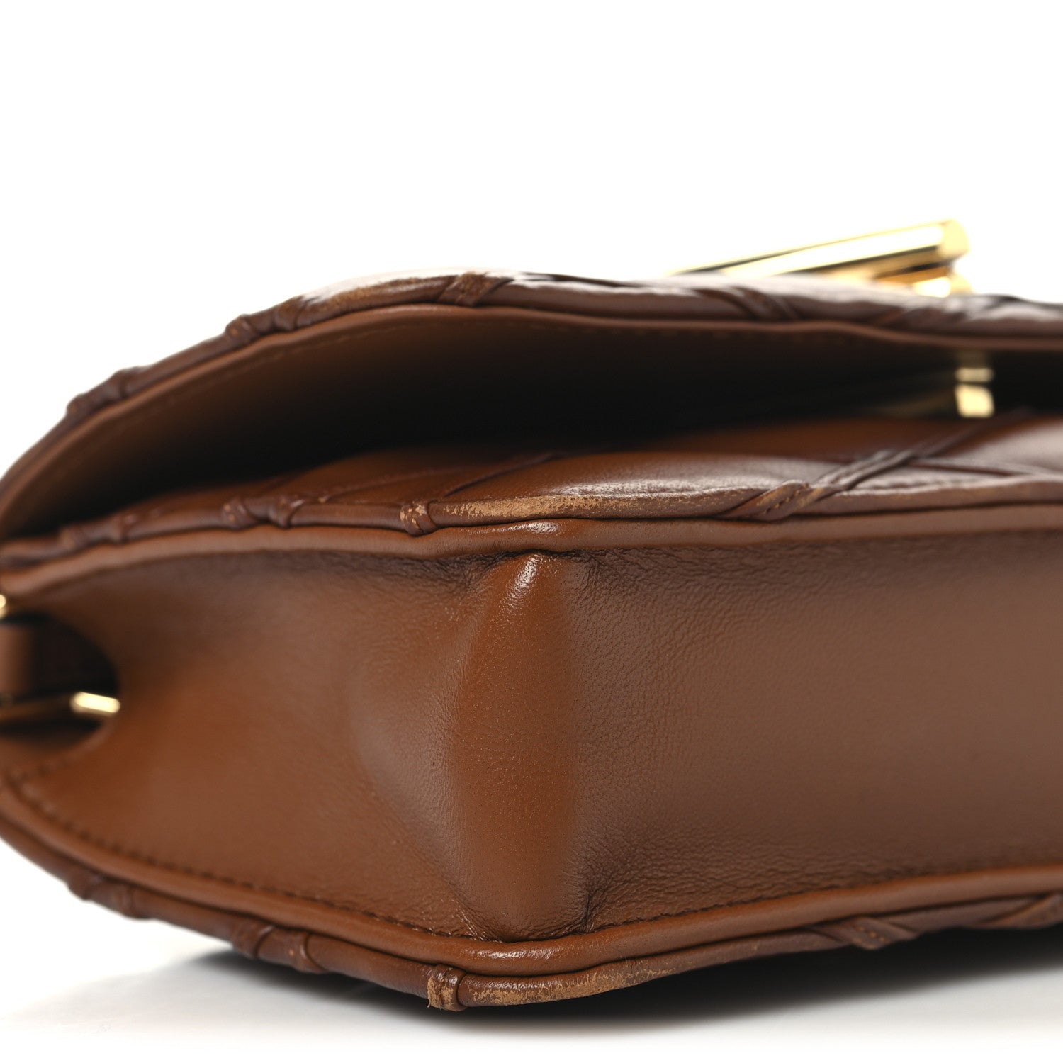 Lambskin Malletage Wallet On Chain GO-14 Tan