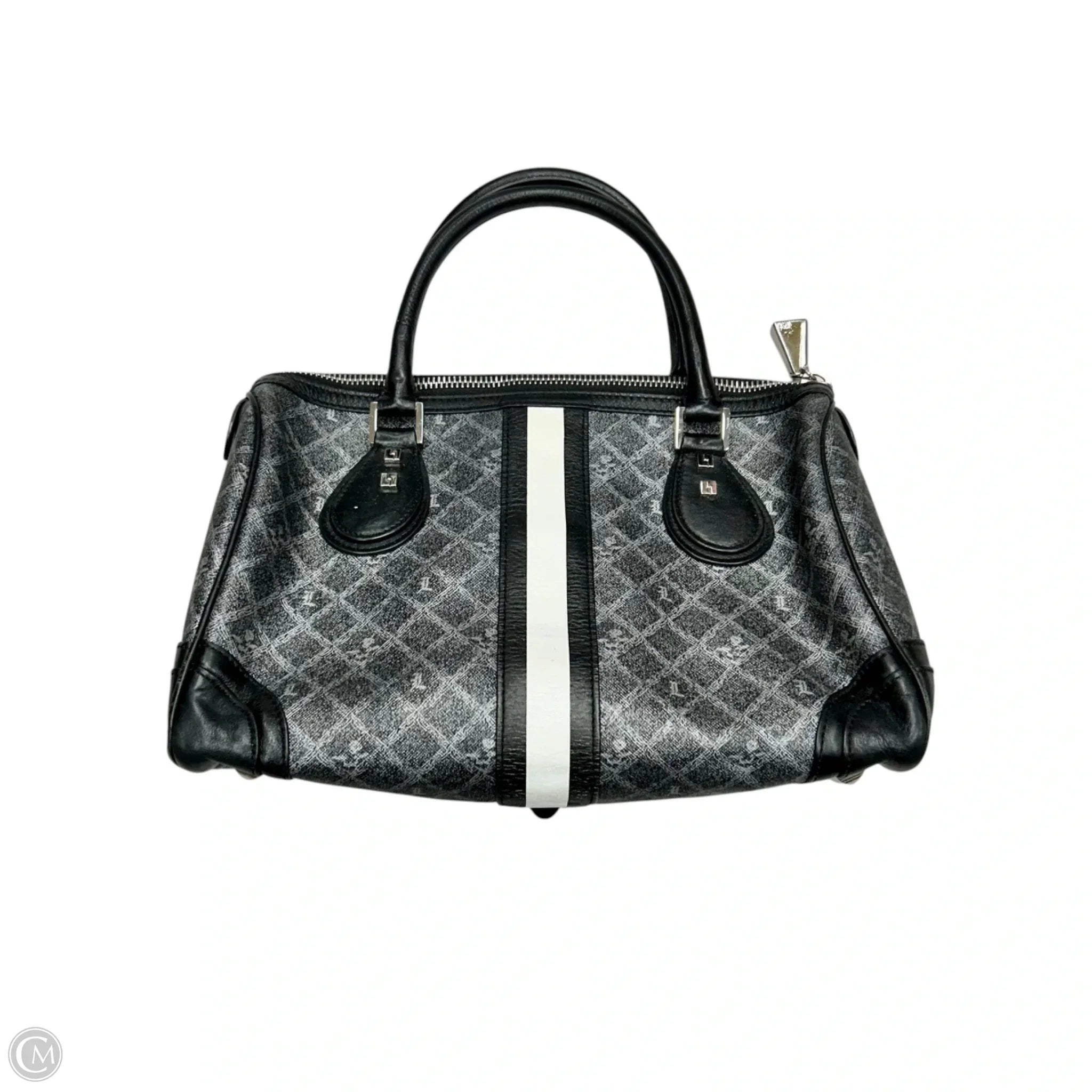 Handbag Leather By Lamb, Size: Medium