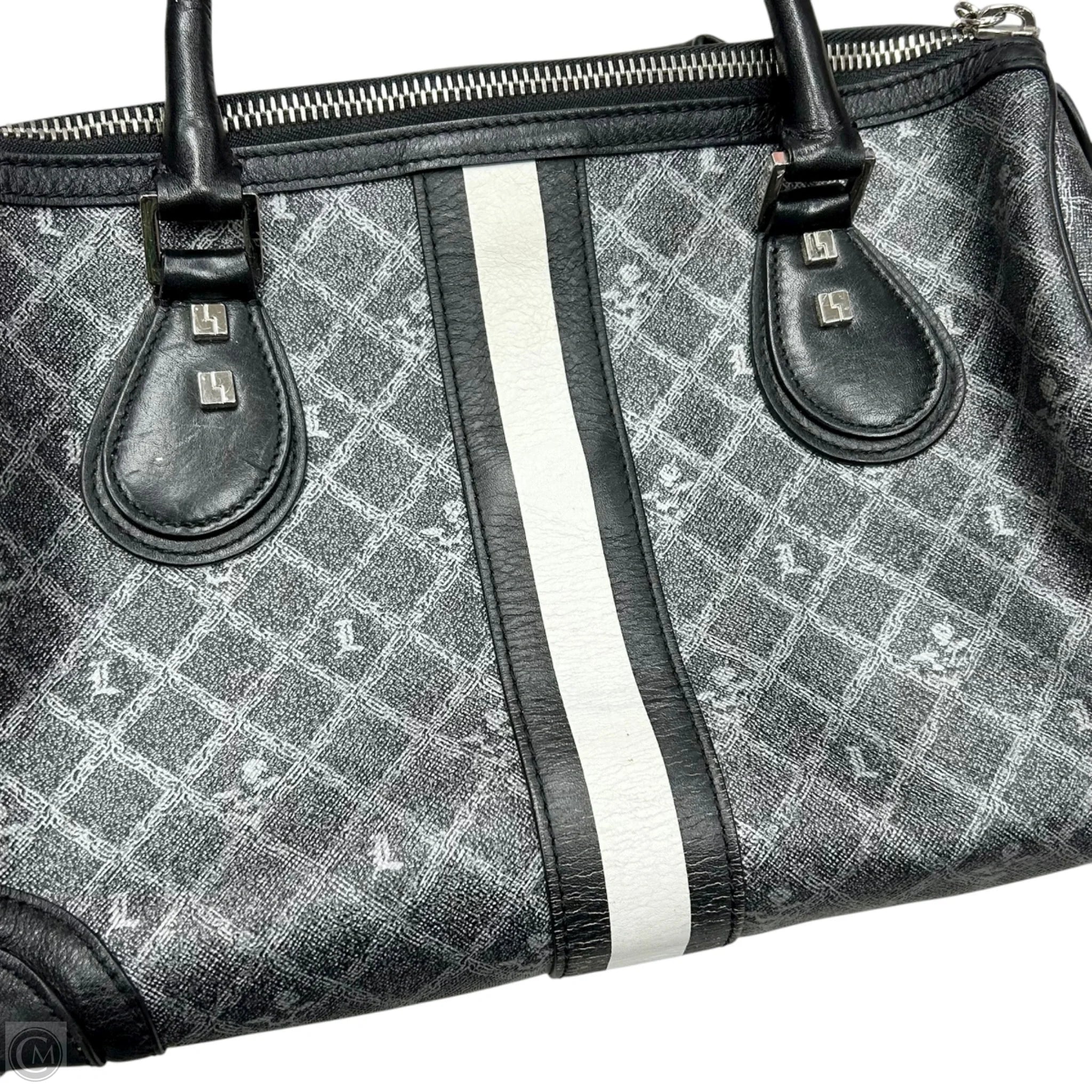 Handbag Leather By Lamb, Size: Medium