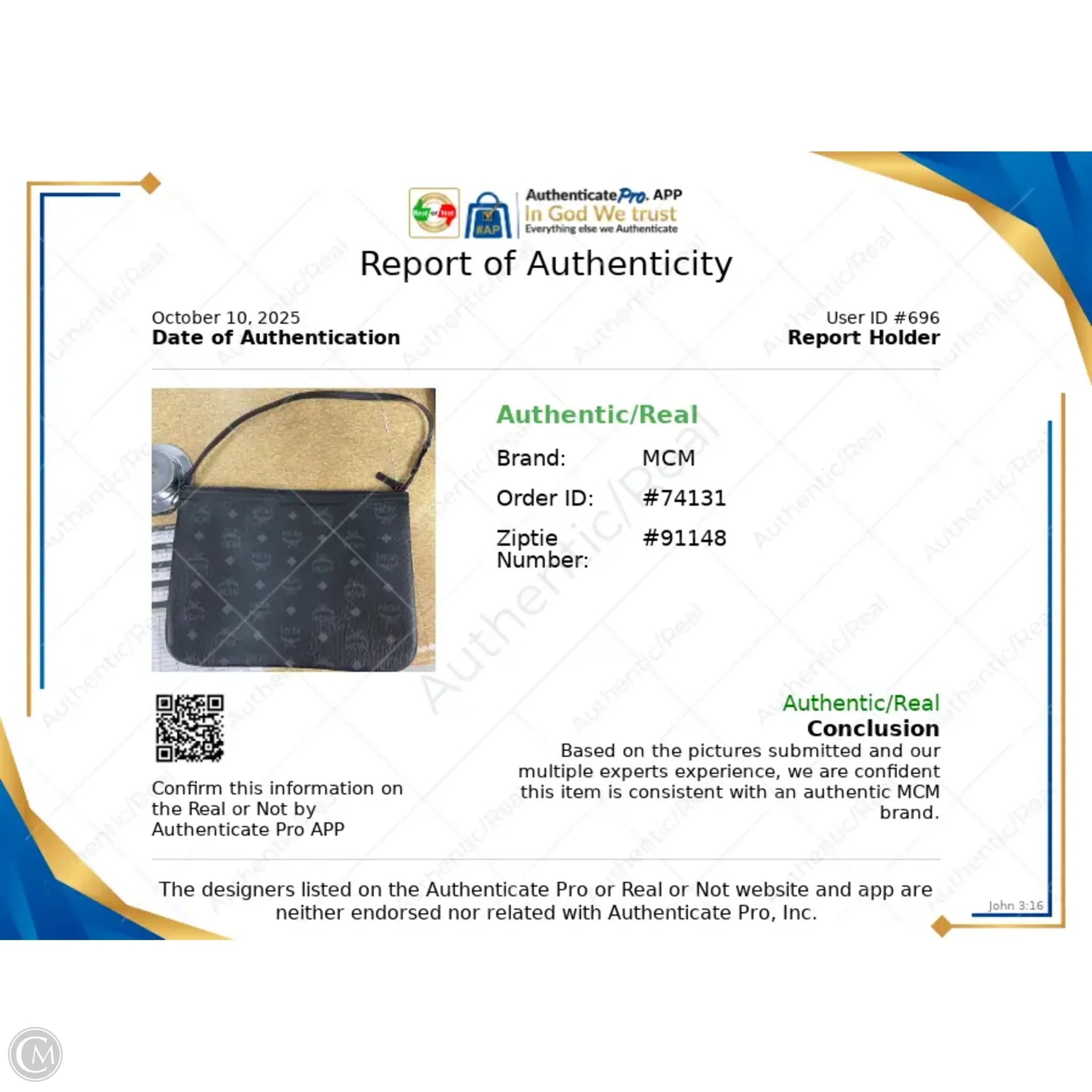 Clutch Luxury Designer By Mcm, Size: Medium